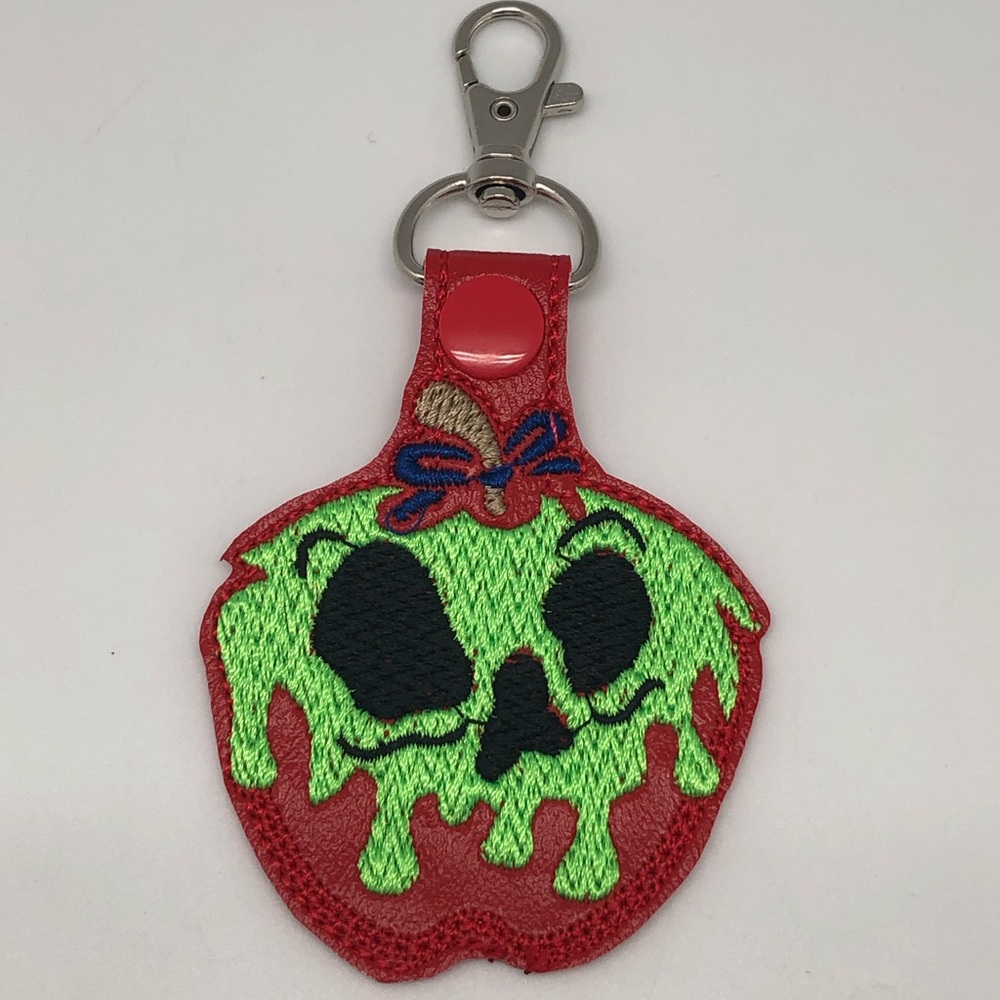 Poison Apple Key Fob Handmade
